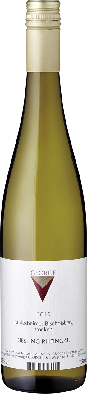 Riesling trocken, Rüdesheimer Bischofsberg, 2015