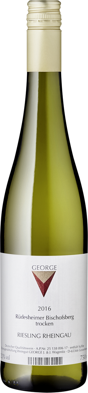 Riesling trocken, Rüdesheimer Bischofsberg, 2016